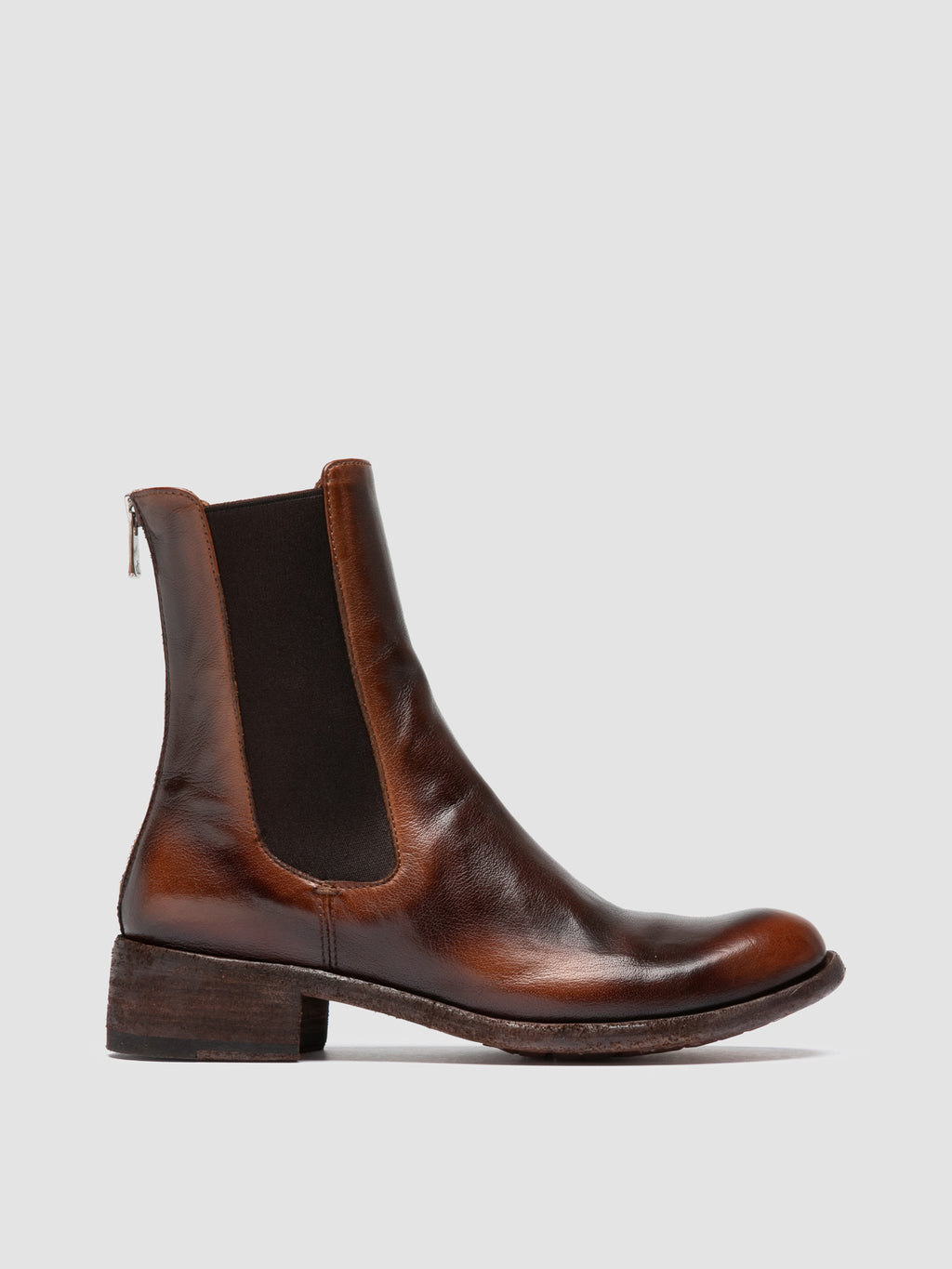 LISON 017 - Stivaletti Chelsea in Pelle Marrone