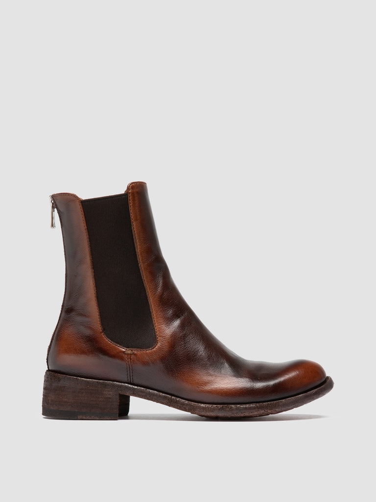 LISON 017 - Stivaletti Chelsea in Pelle Marrone