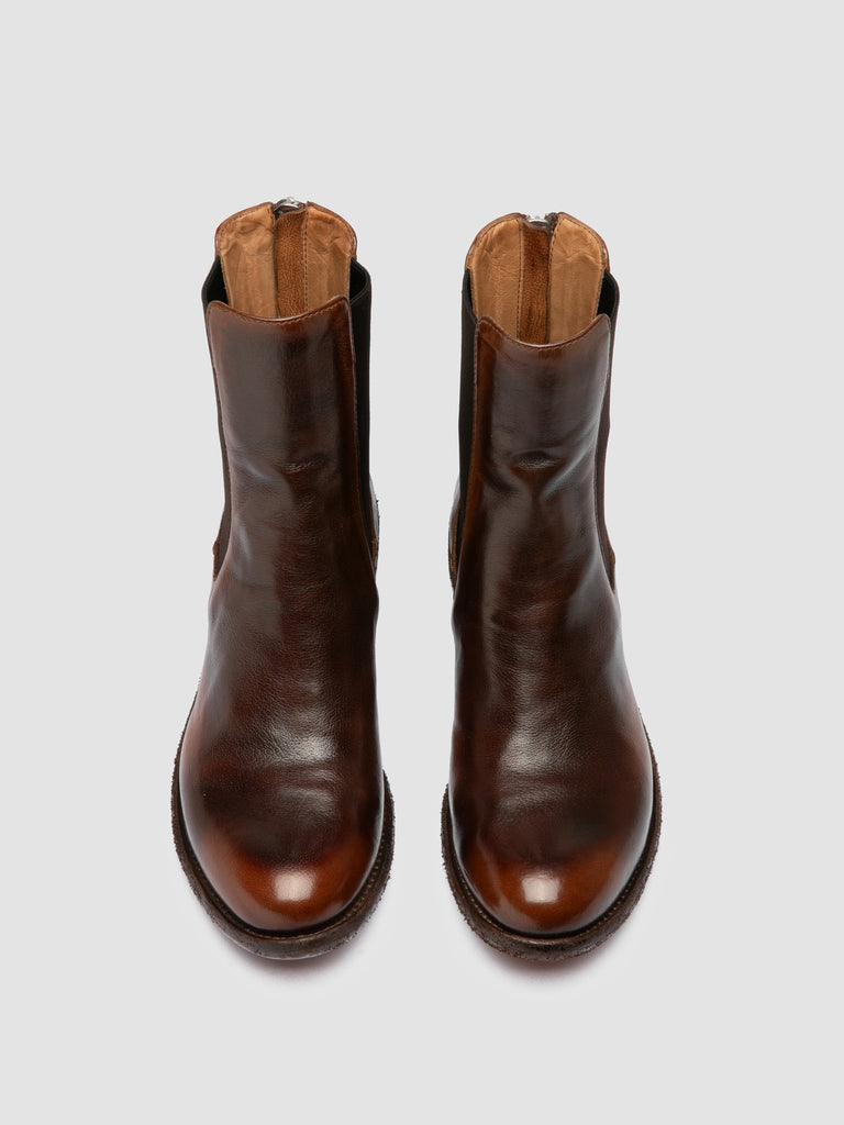 LISON 017 - Stivaletti Chelsea in Pelle Marrone