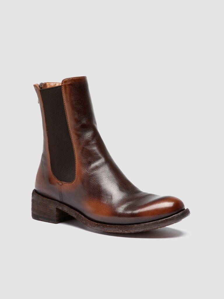 LISON 017 - Stivaletti Chelsea in Pelle Marrone