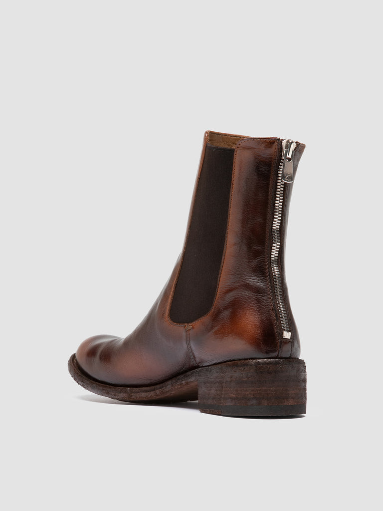 LISON 017 - Stivaletti Chelsea in Pelle Marrone