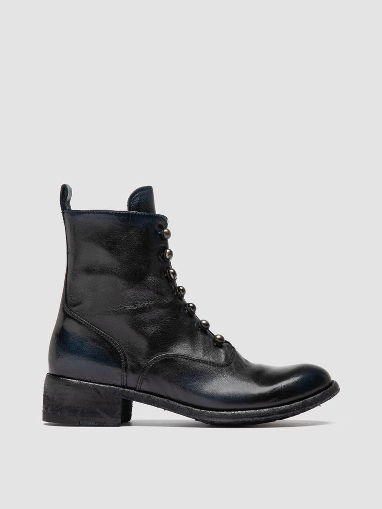 LISON 036 - Stivali con Zip in Pelle Nera
