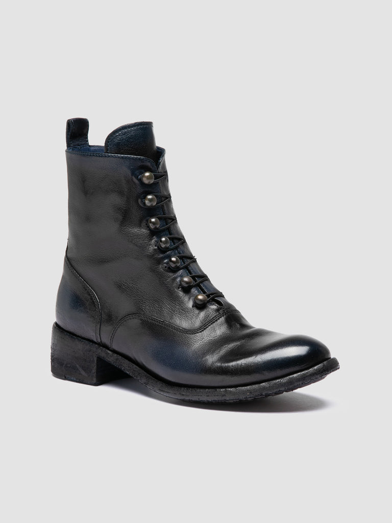LISON 036 - Stivali con Zip in Pelle Nera
