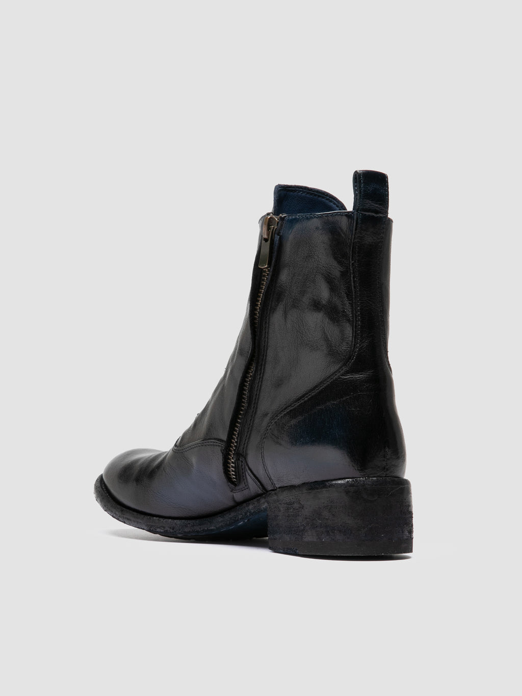 LISON 036 - Stivali con Zip in Pelle Nera
