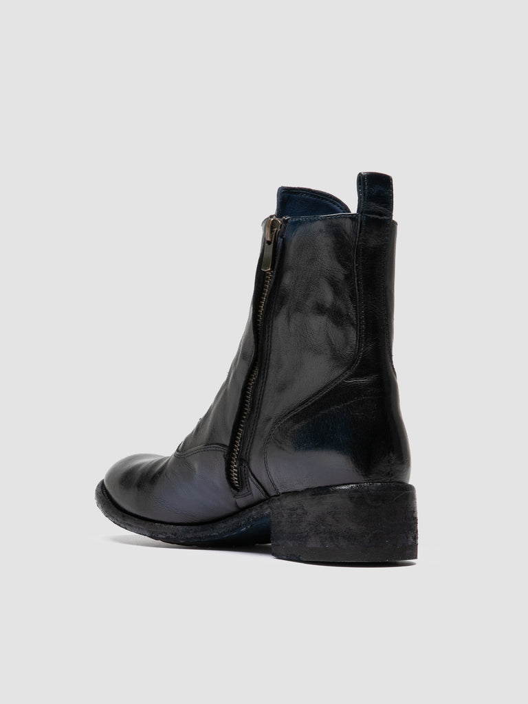 LISON 036 - Stivali con Zip in Pelle Nera