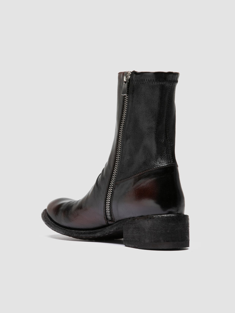 LISON 041 - Stivaletti in Pelle  Bordeaux