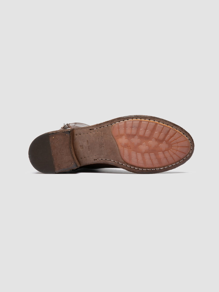 LISON 066 - Stivali con Zip in Pelle Marrone