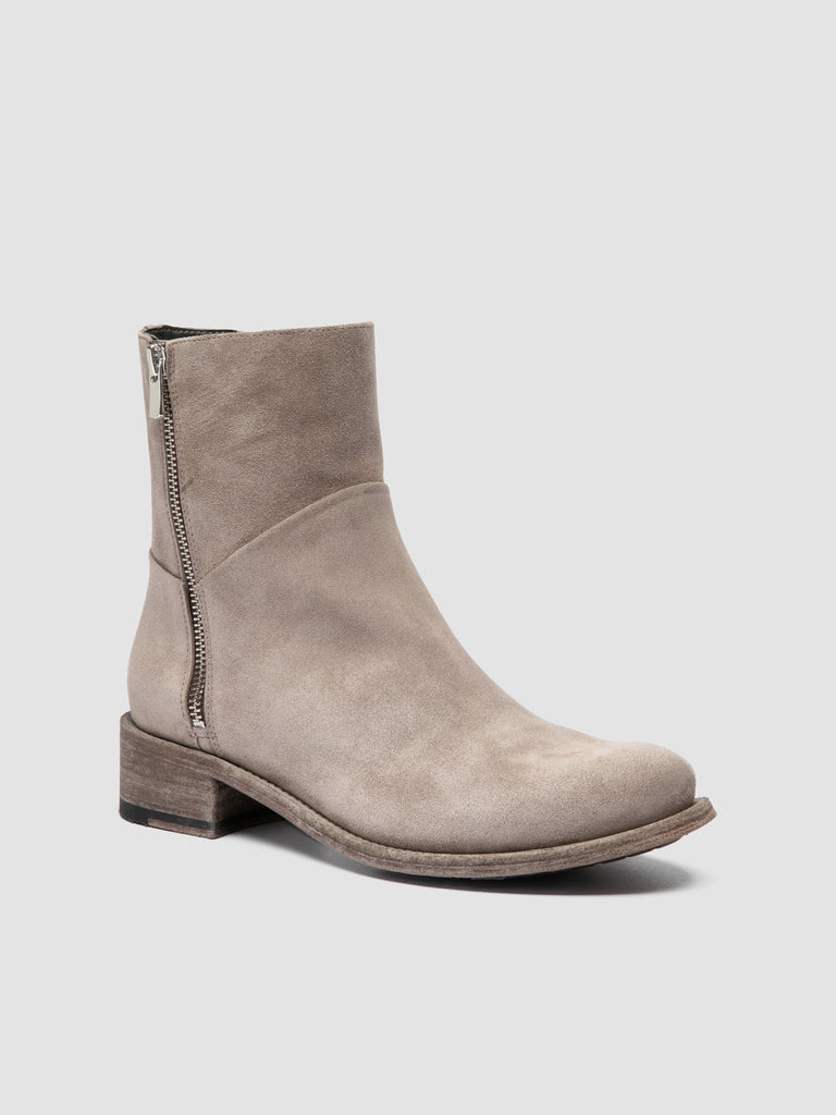 LISON 066 - Stivali con Zip in Pelle Scamosciata Grigia