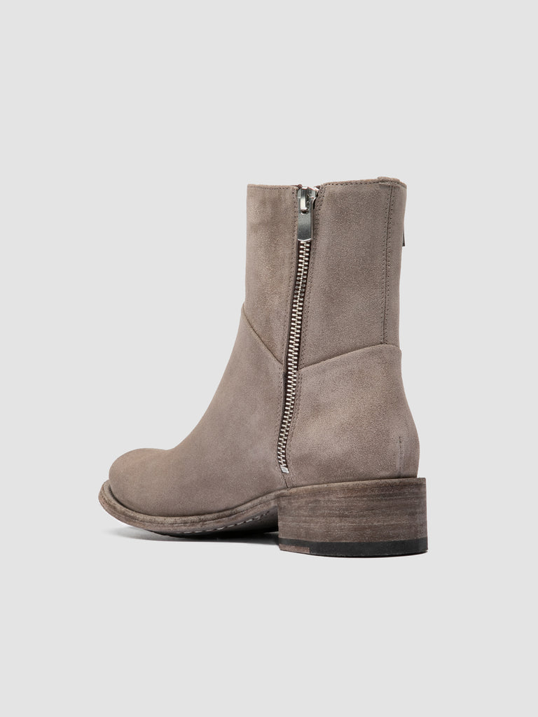 LISON 066 - Stivali con Zip in Pelle Scamosciata Grigia