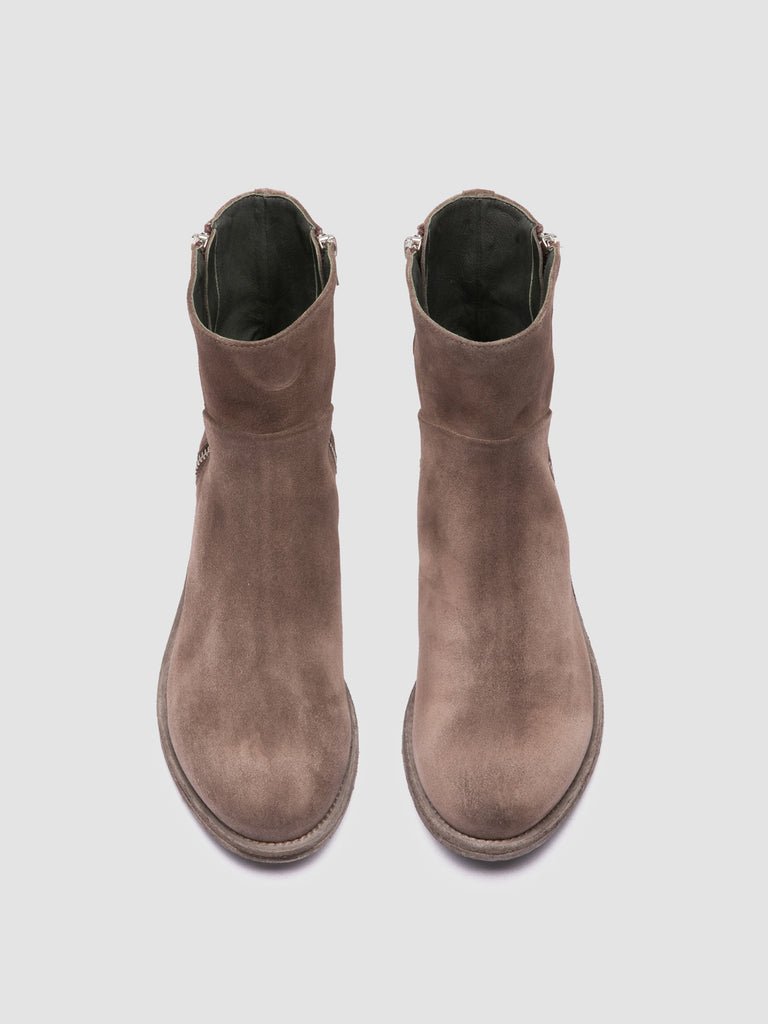 LISON 066 - Taupe Suede Zipped Boots