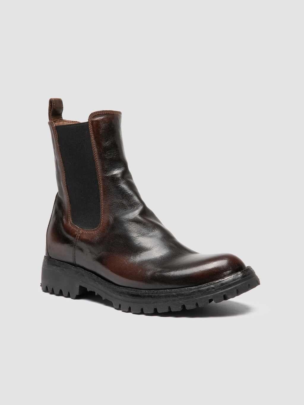 LORAINE 004 - Brown Leather Chelsea Boots - image 3,side view