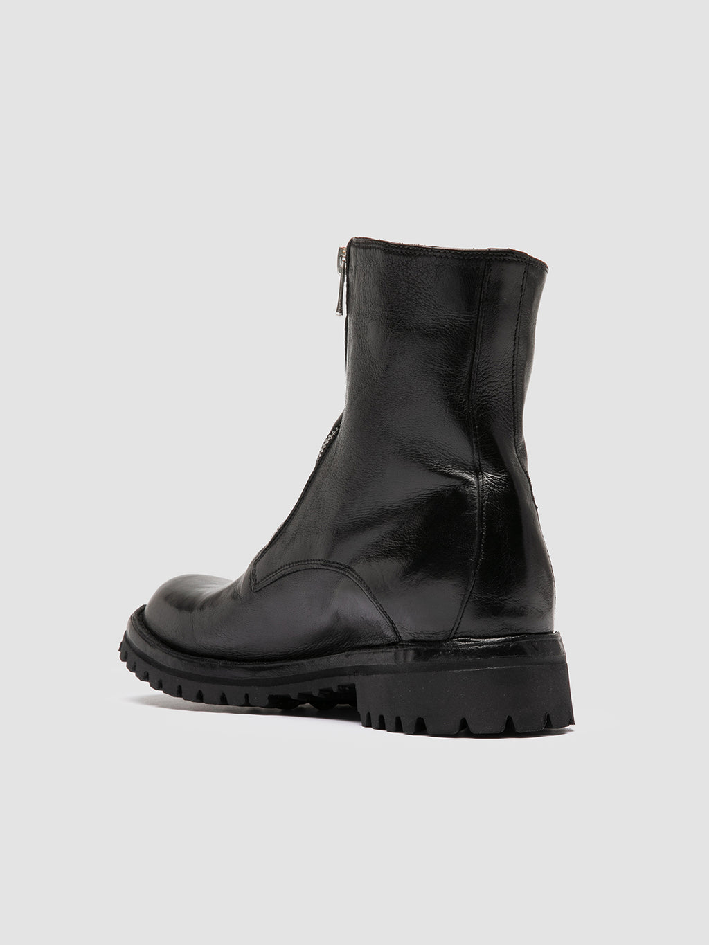 LORAINE 026 - Black Leather Zipped Boots Women Officine Creative - 4