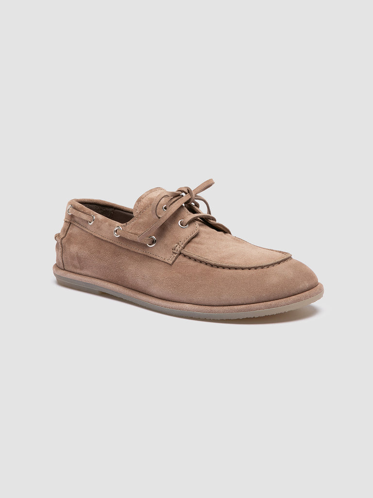 LOVE 101 - Scarpe da Barca in Pelle Scamosciata Tortora