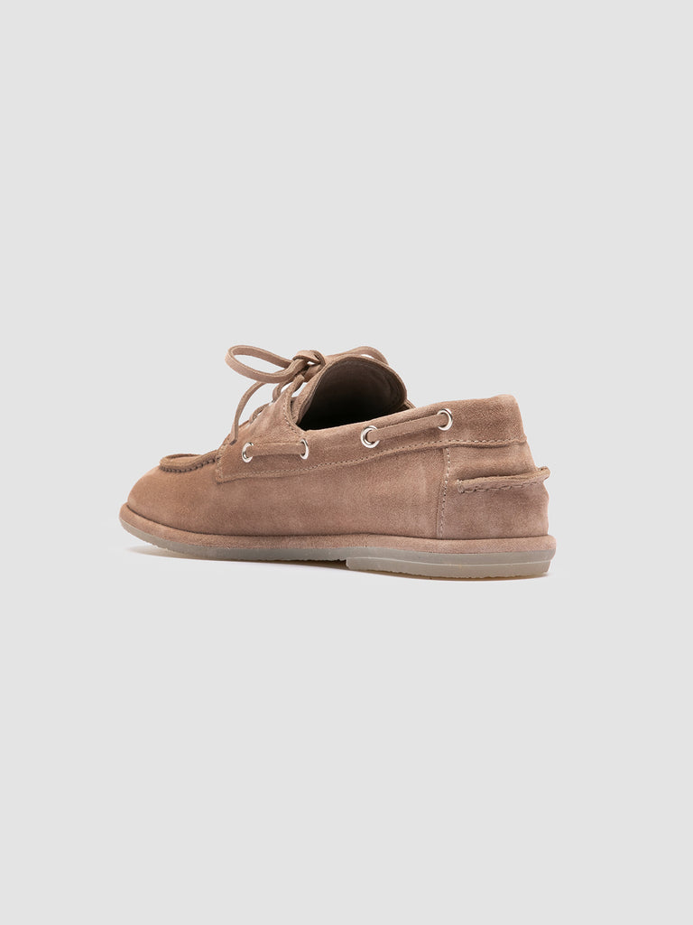 LOVE 101 - Scarpe da Barca in Pelle Scamosciata Tortora