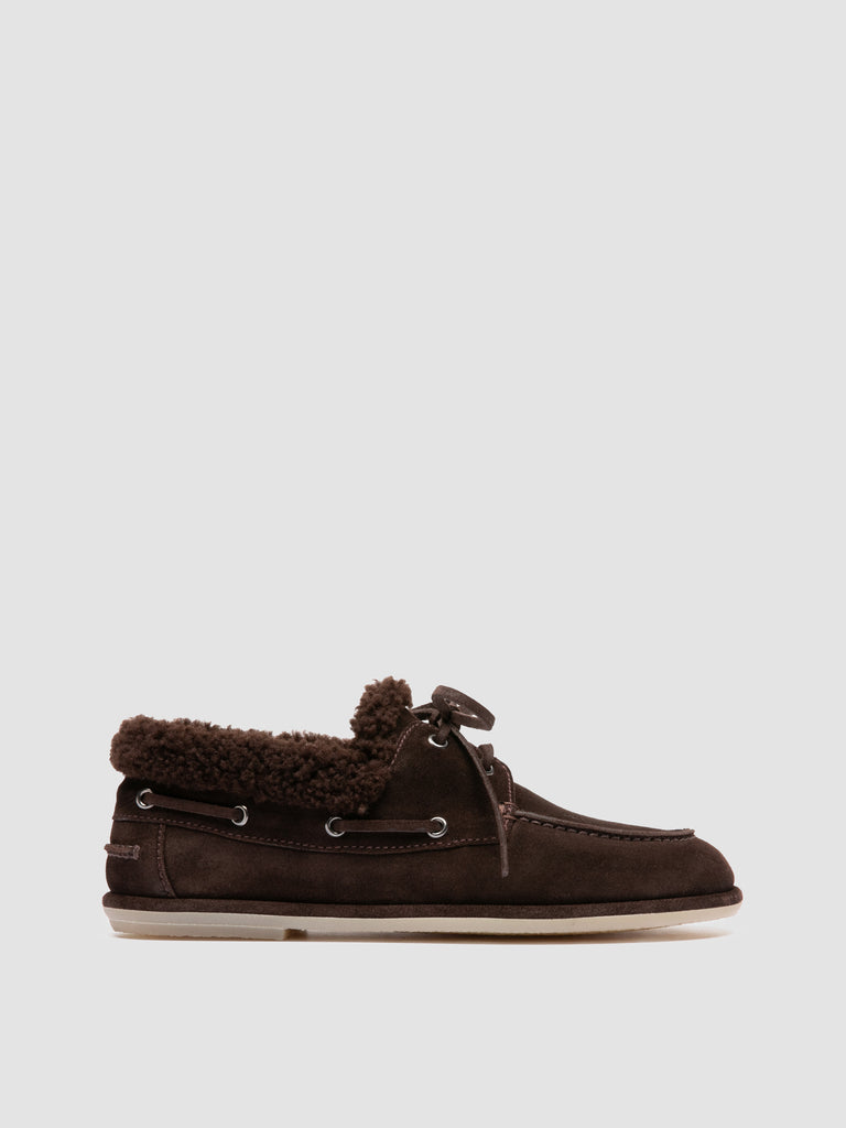 LOVE 103 - Scarpe da Barca in Pelle Scamosciata Marrone