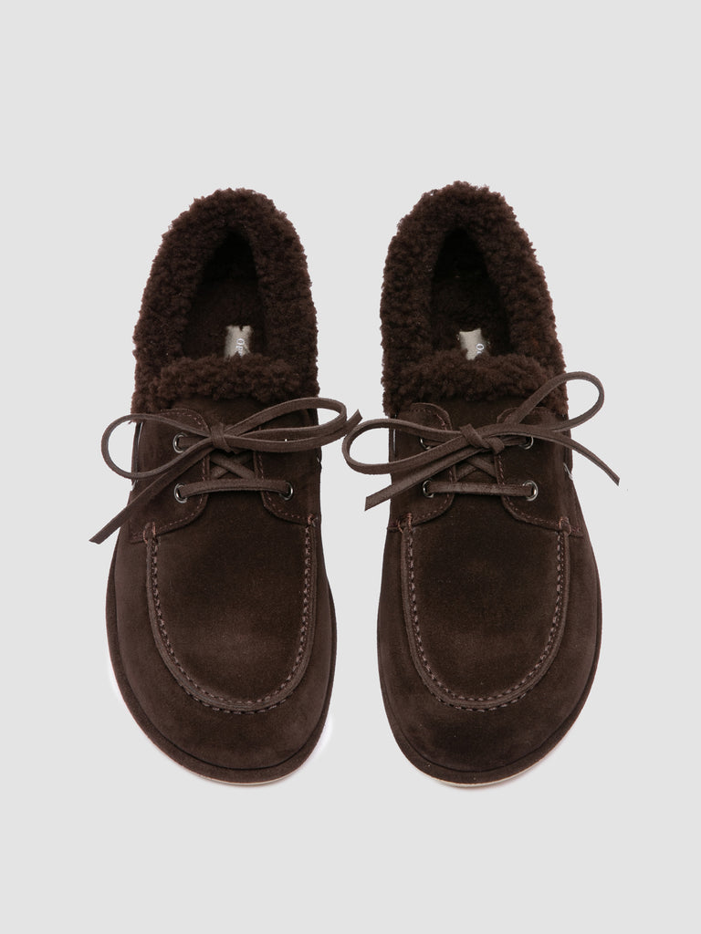 LOVE 103 - Scarpe da Barca in Pelle Scamosciata Marrone