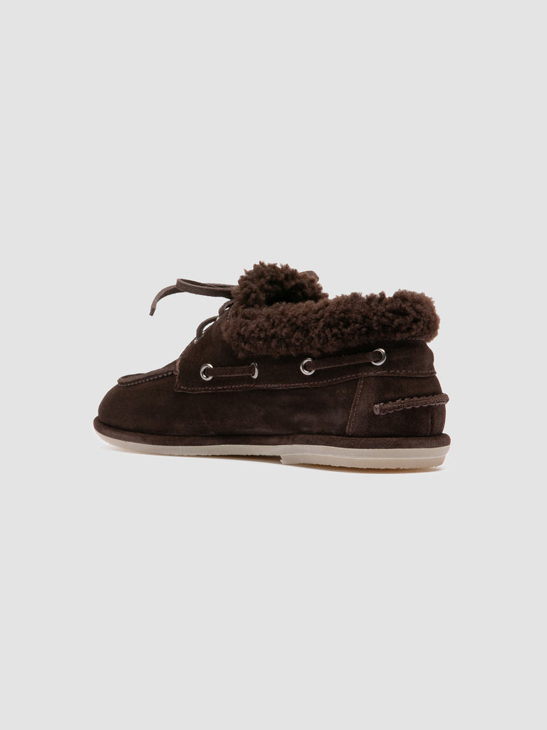 LOVE 103 - Scarpe da Barca in Pelle Scamosciata Marrone