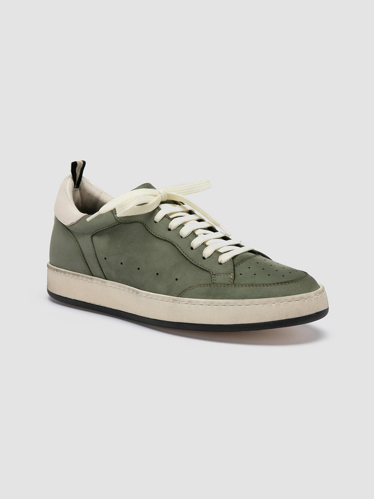 MAGIC 002 - Green Leather and Suede Low Top Sneakers men Officine Creative - 3