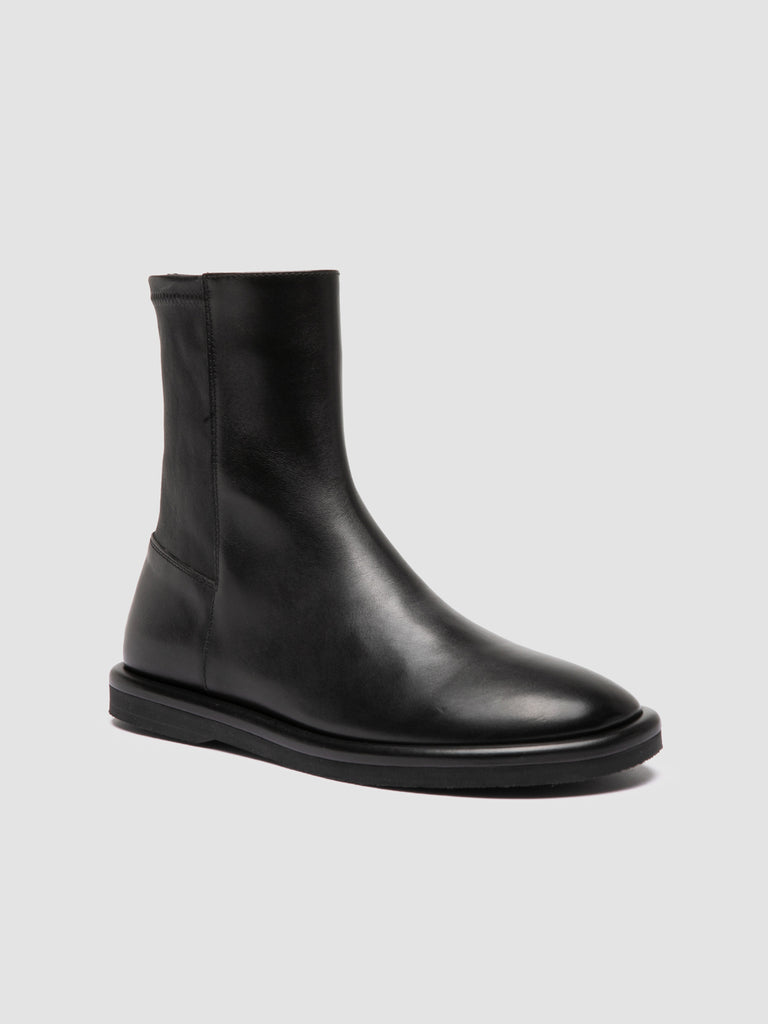 MARJORY 106 - Stivali con Zip in Pelle Nera