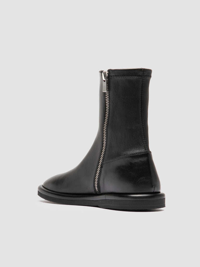 MARJORY 106 - Stivali con Zip in Pelle Nera