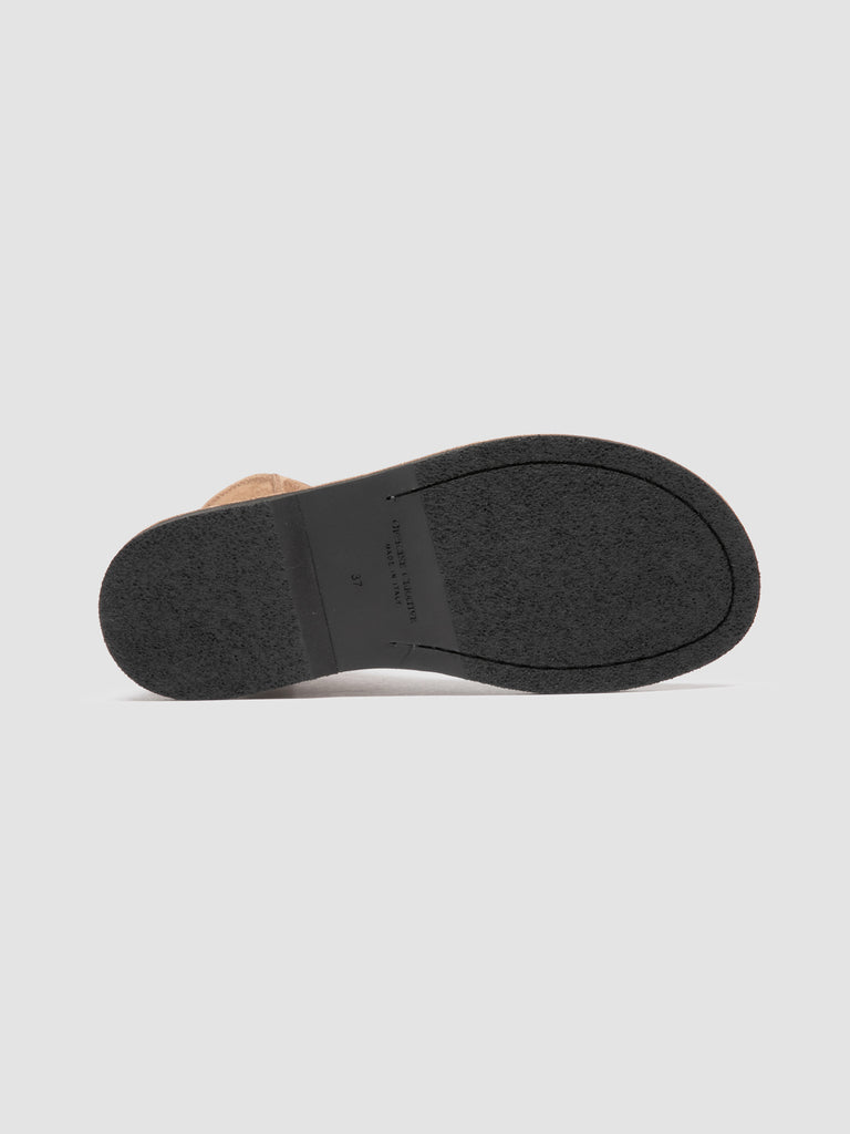 MARJORY 106 - Stivali con Zip in Pelle Scamosciata Tortora