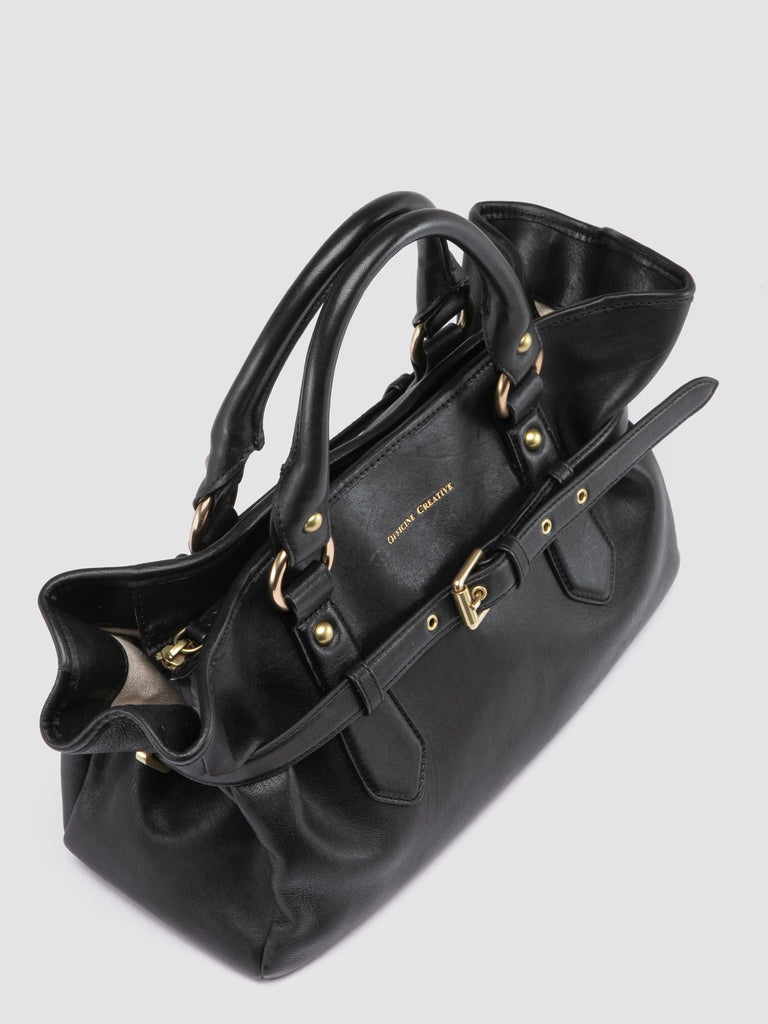 MEG 002 - Borsa a Mano in Pelle Nera-hover