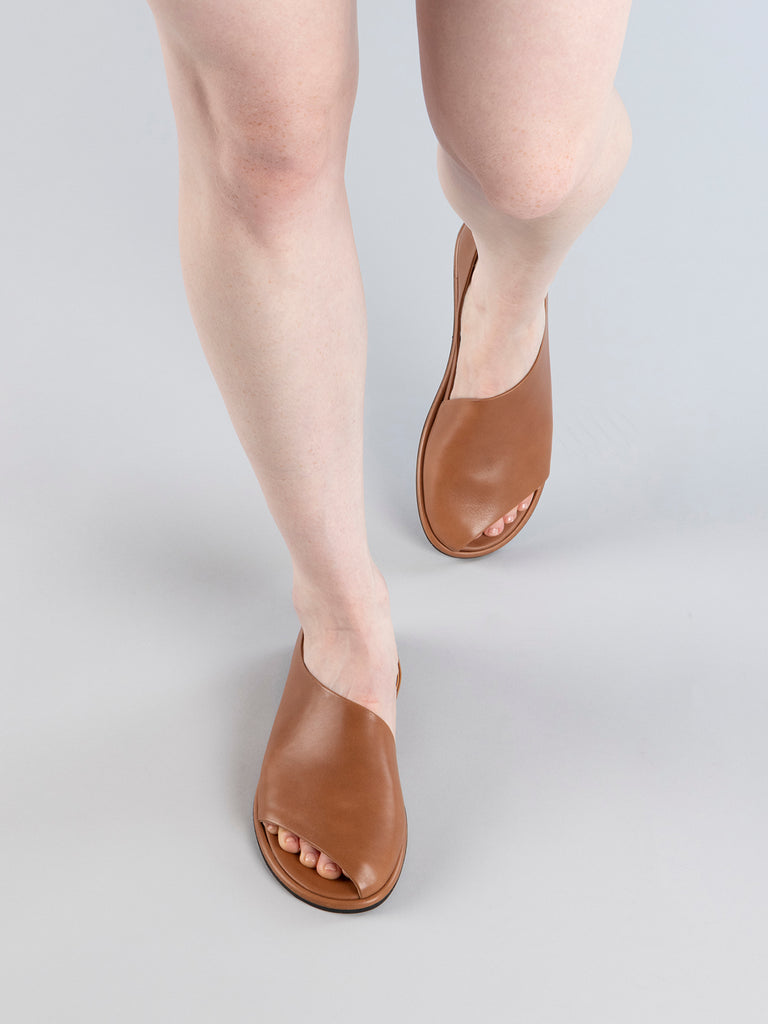 MIENNE 102 - Black Leather Peep Toe Shoes Women Officine Creative - 7