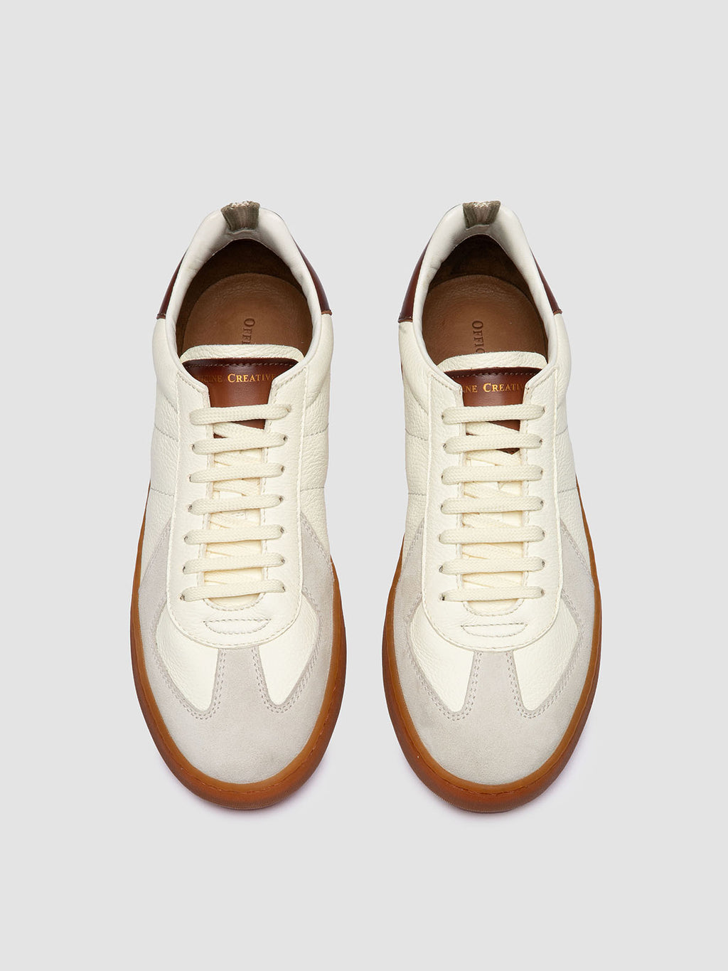 MILITIA 001 - Sneaker Basse in Pelle Bianca