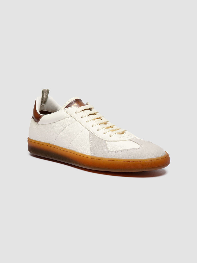 MILITIA 001 - Sneaker Basse in Pelle Bianca