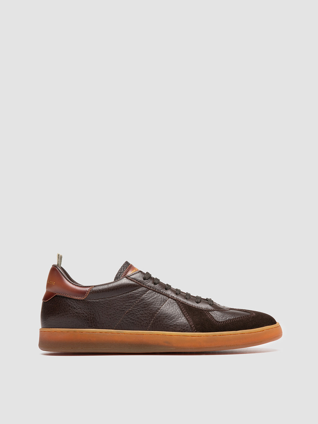 MILITIA 001 - Sneaker Basse in Pelle Marrone