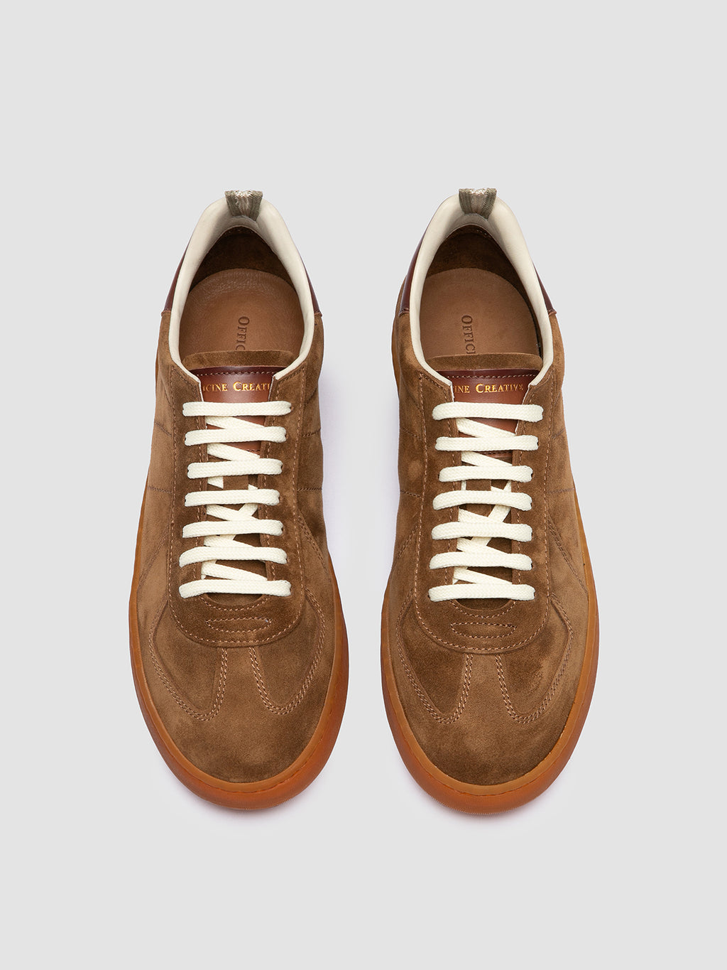 MILITIA 002 - Brown Suede and Leather Sneakers - image 2,side view