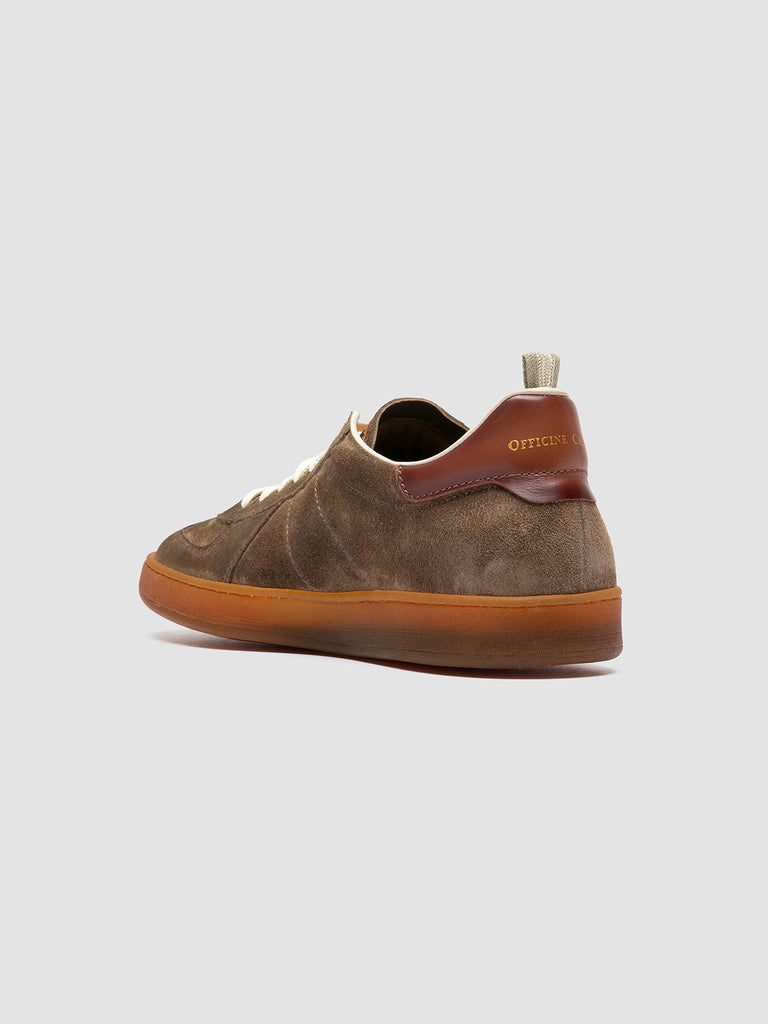 MILITIA 002 - Sneaker Basse in Camoscio e Pelle Verde