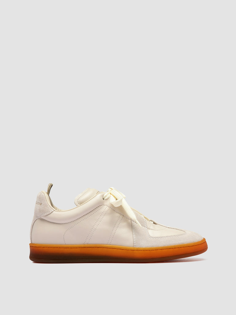 MILITIA 102 - Sneaker Basse in Camoscio e Pelle Bianca