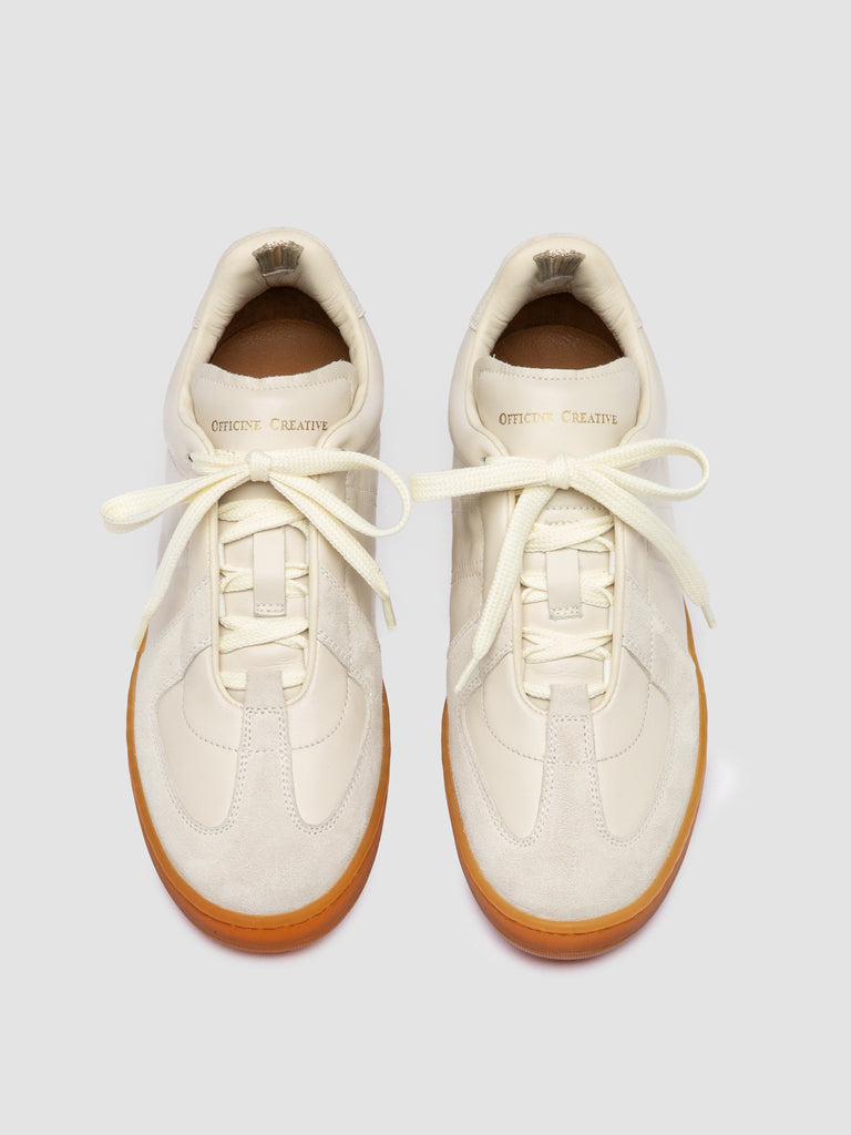 MILITIA 102 - Sneaker Basse in Camoscio e Pelle Bianca