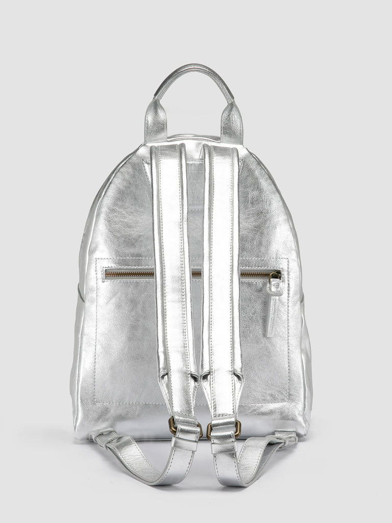 MINI PACK - Silver Leather Backpack Women Officine Creative - 4
