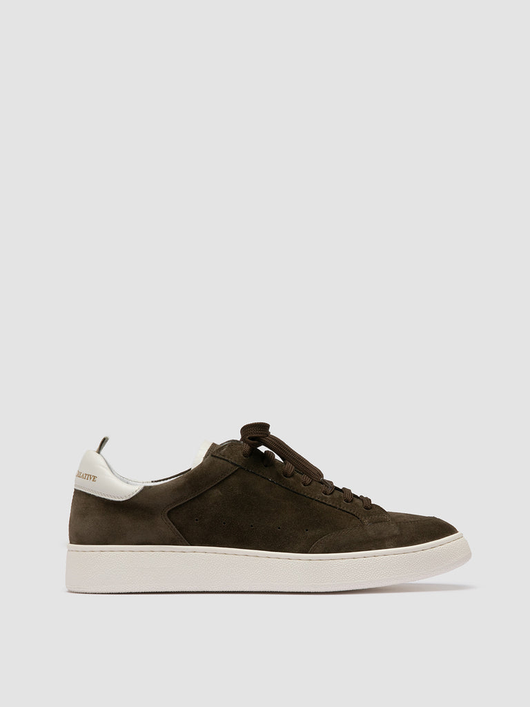 THE DIME 001 - Sneaker Basse in Pelle Scamosciata Verde