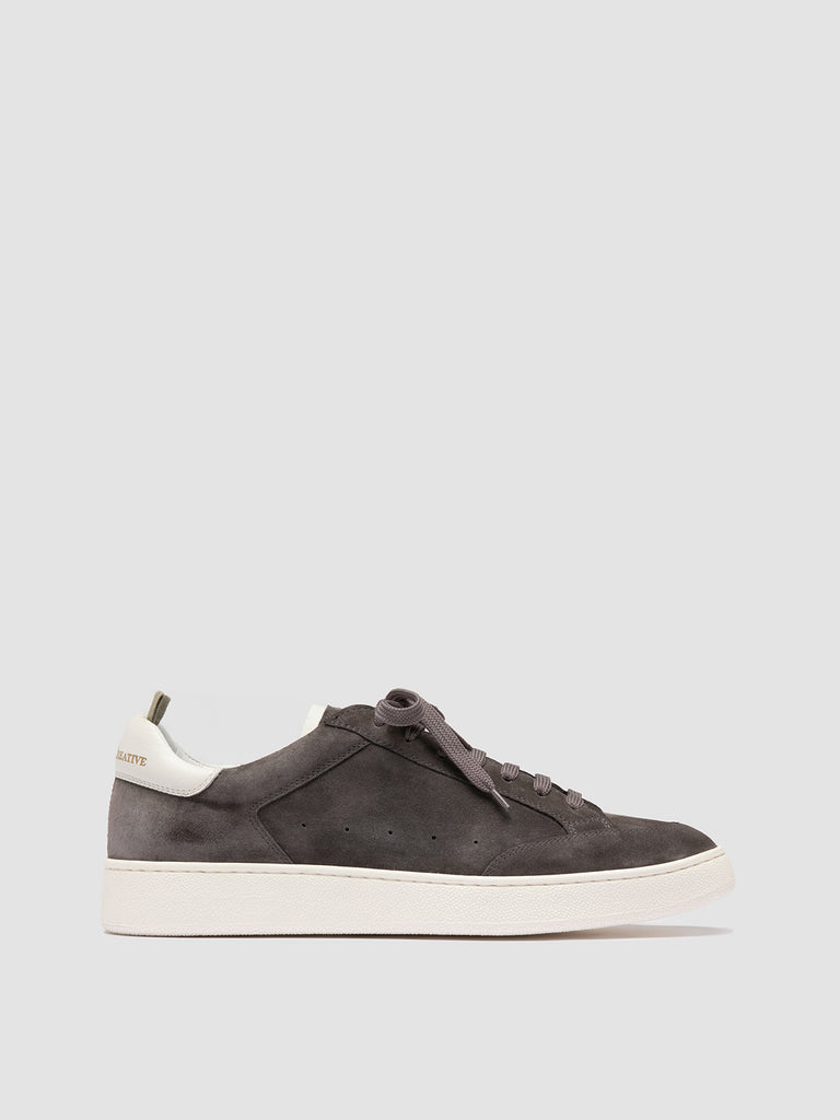 THE DIME 001 - Sneaker Basse in Pelle Scamosciata Grigia