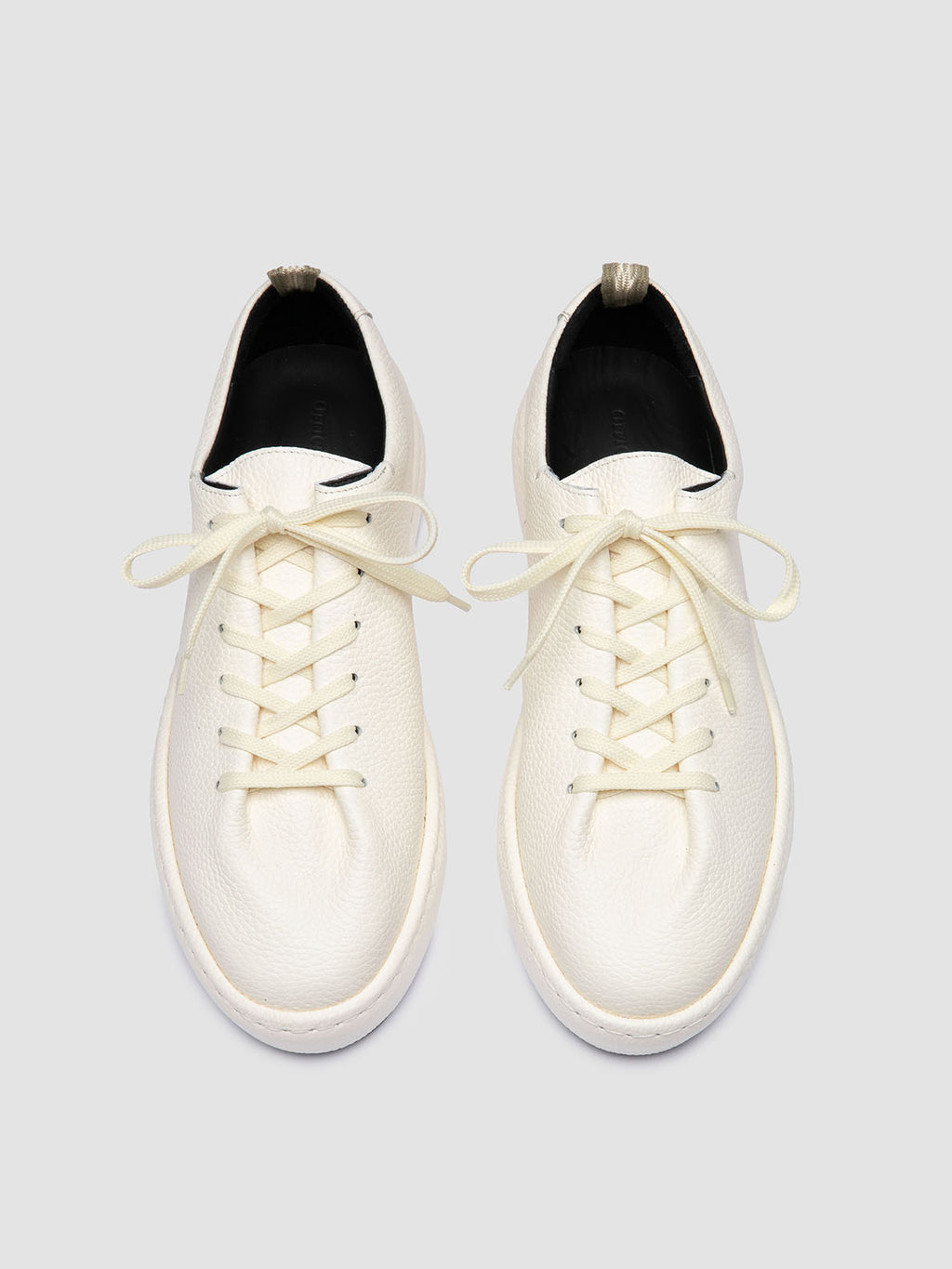 NEBULA 001 - White Leather Low Top Sneakers - image 2,side view