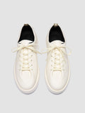 NEBULA 001 - White Leather Low Top Sneakers - thumb image 2,side view