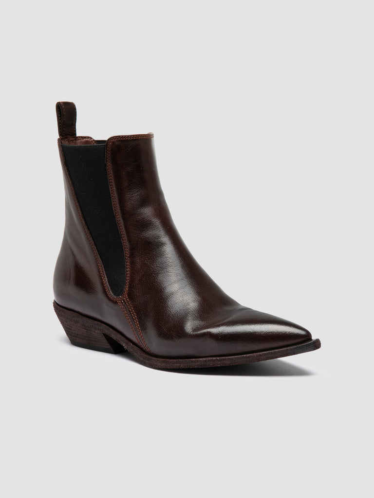 NOELIE DD 101 - Stivaletti Chelsea in Pelle  Bordeaux
