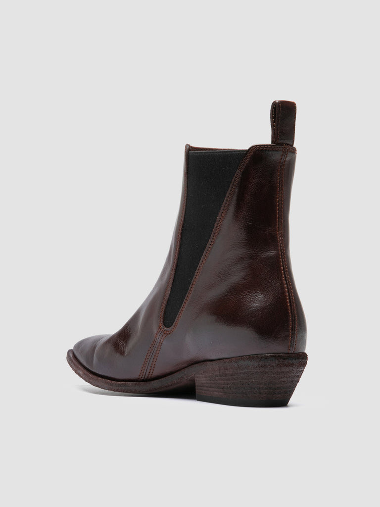 NOELIE DD 101 - Stivaletti Chelsea in Pelle  Bordeaux