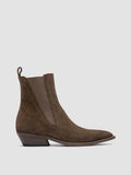 NOELIE DD 101 - Stivaletti Chelsea in Pelle Scamosciata Verde