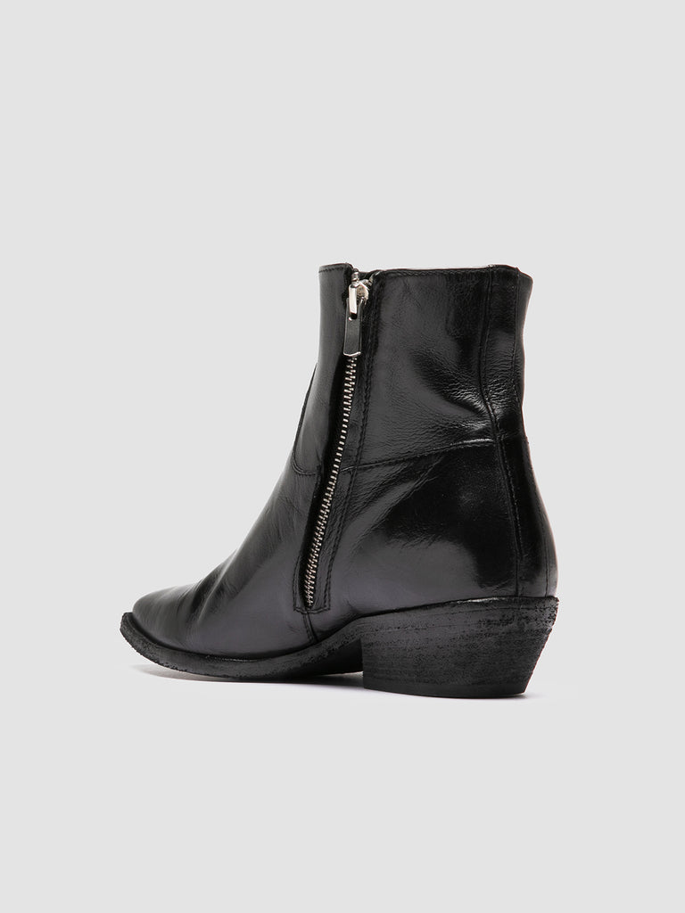 NOELIE DD 102 - Black Leather Zipped Boots Women Officine Creative - 4