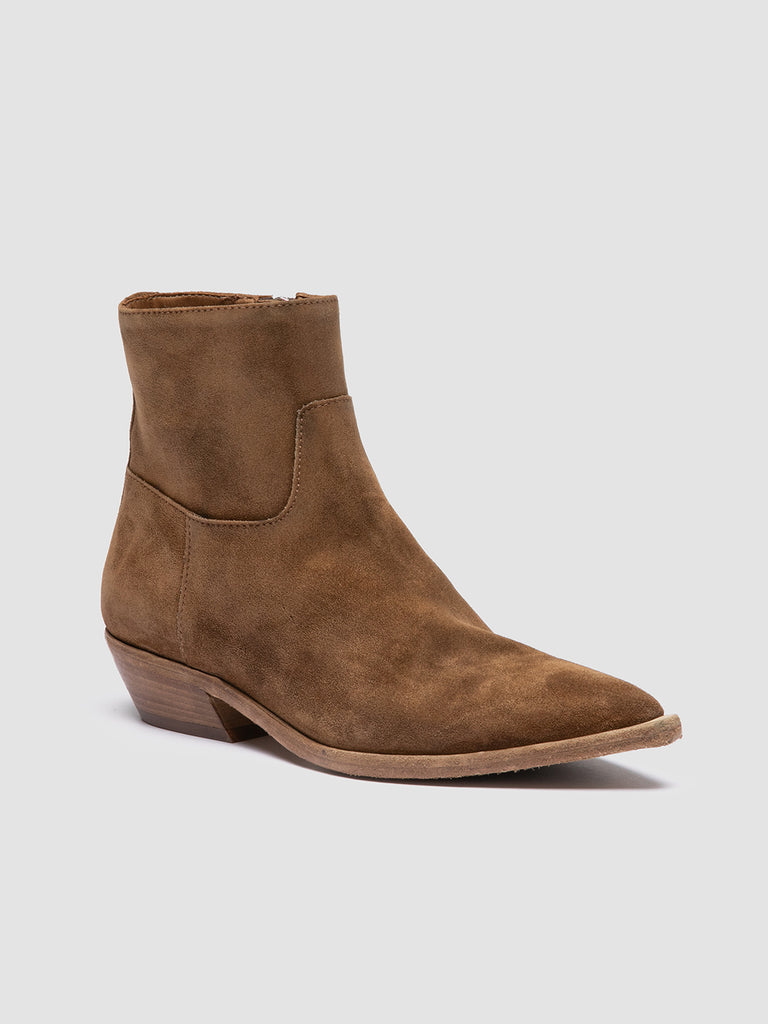 NOELIE DD 102 - Brown Suede Zipped Boots Women Officine Creative - 3