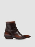 NOELIE DD 102 - Brown Leather Zip Boots - thumb image 1,side view