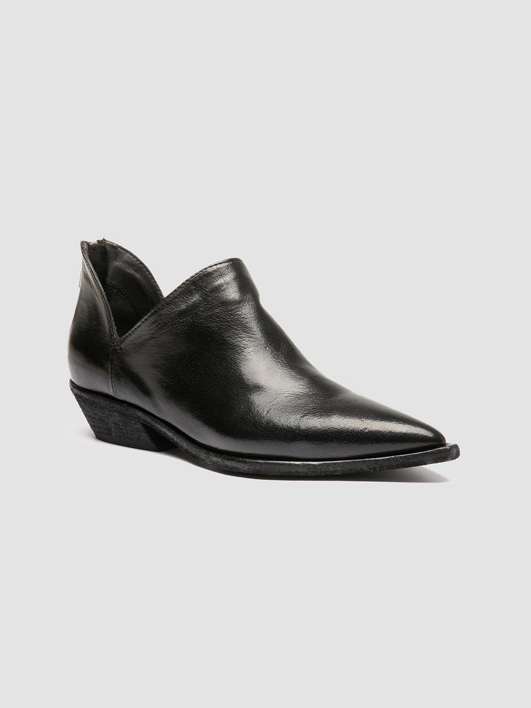 NOELIE DD 106 - Stivali con Zip in Pelle Nera