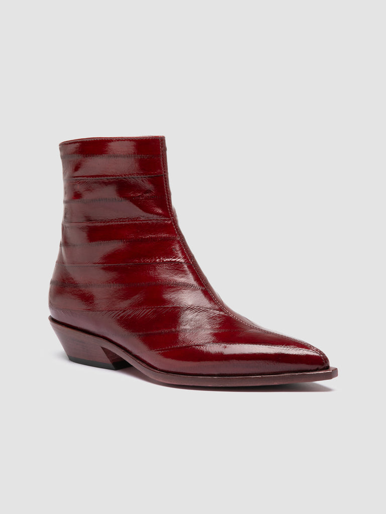 NOELIE DD 109 - Stivali con Zip in Pelle Bordeaux