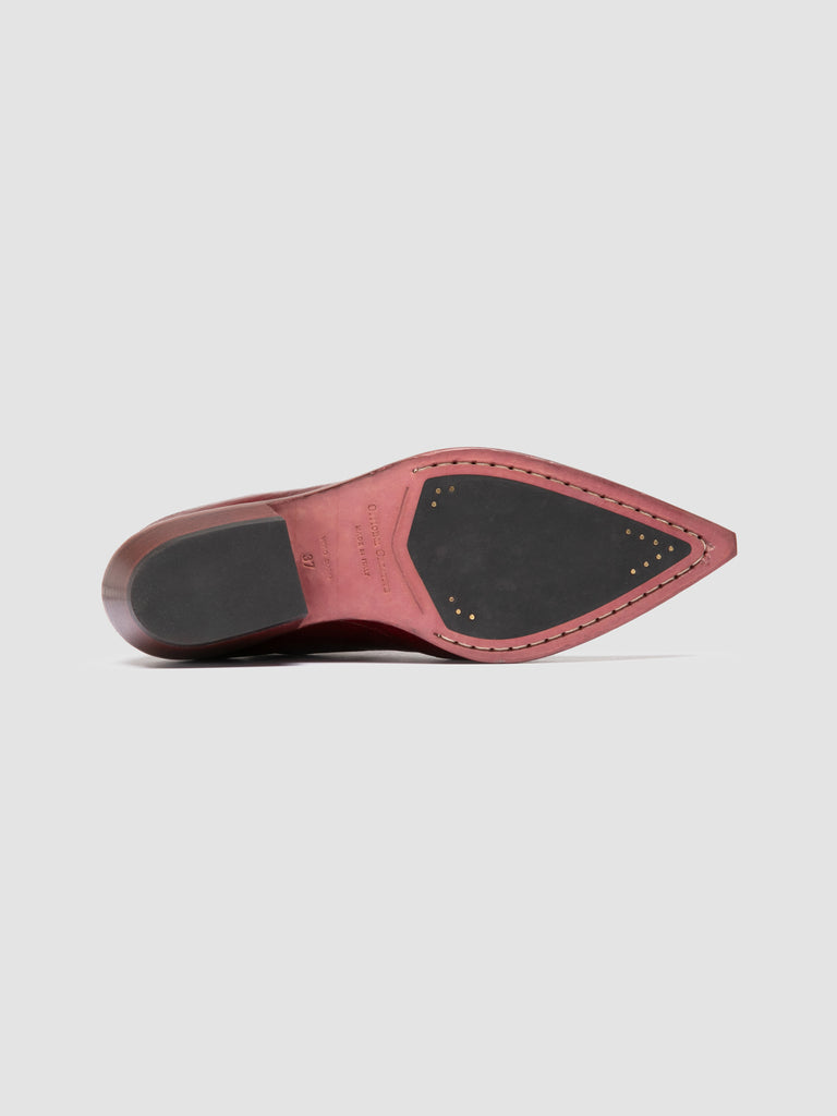 NOELIE DD 109 - Stivali con Zip in Pelle Bordeaux