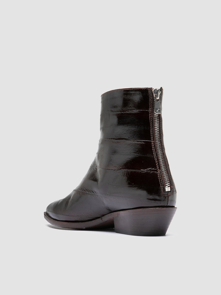 NOELIE DD 109 - Stivali con Zip in Pelle Marrone