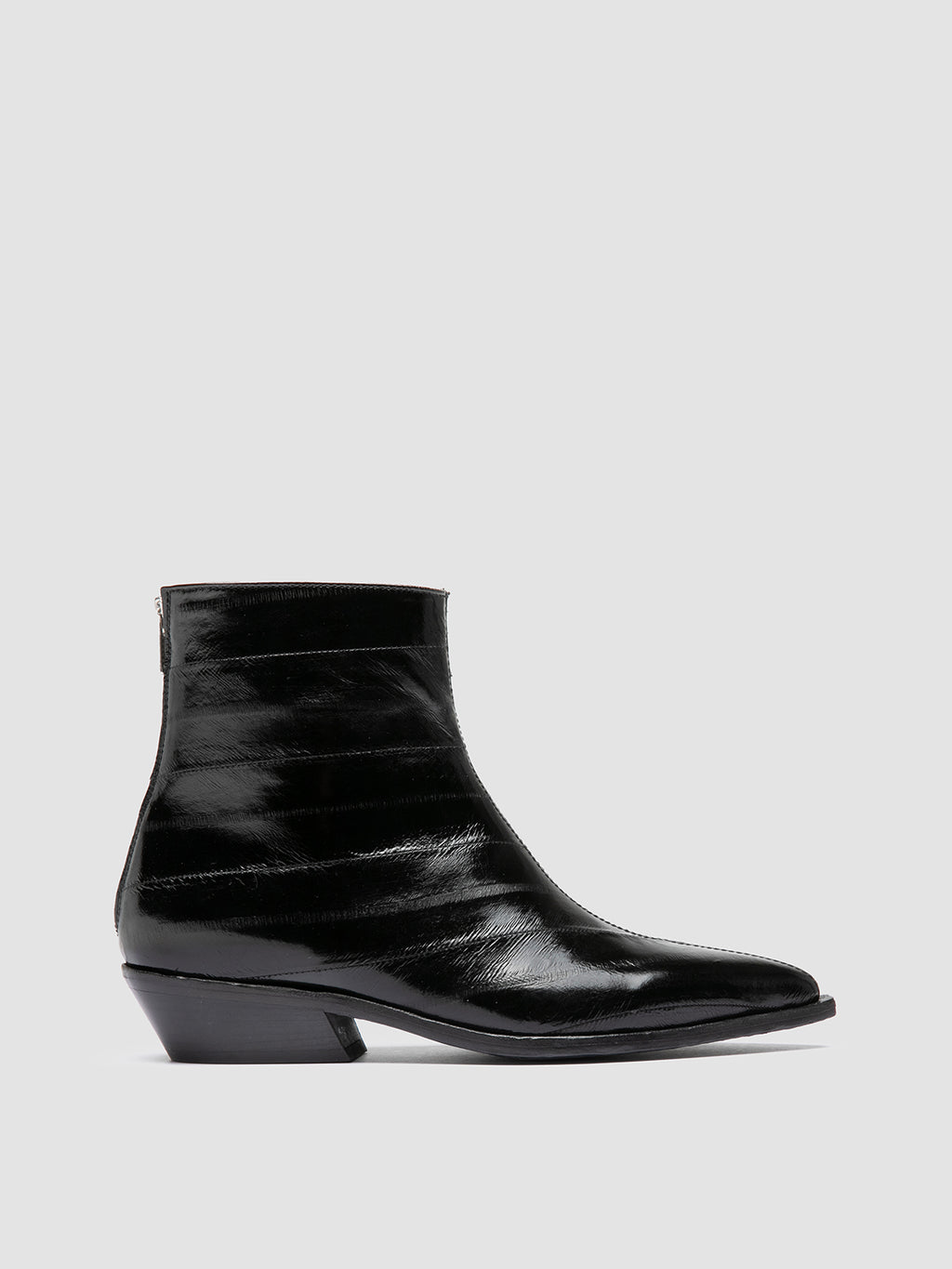 NOELIE DD 109 - Stivali con Zip in Pelle Nera